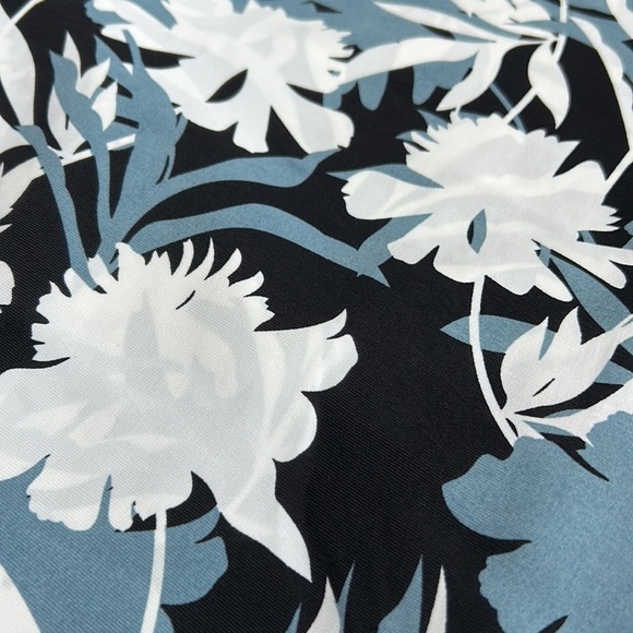 JODIFL black slate blue white wide leg elastic band pockets sheer pant cover up - Picture 15 of 15